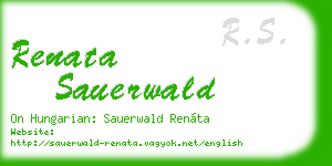 renata sauerwald business card